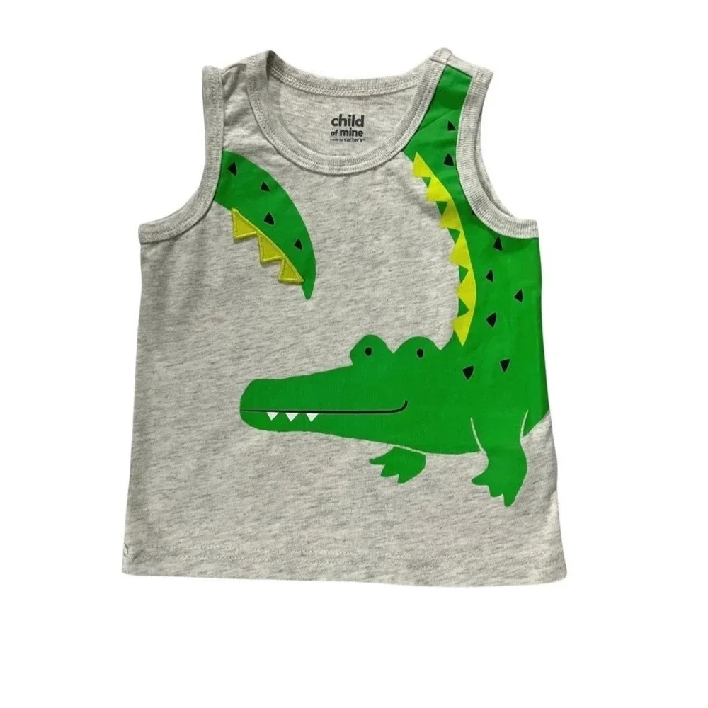 Child of Mine by Carters Baby Boys Tank‎ Top&Shorts Outfit Set 3-6M Animal Print